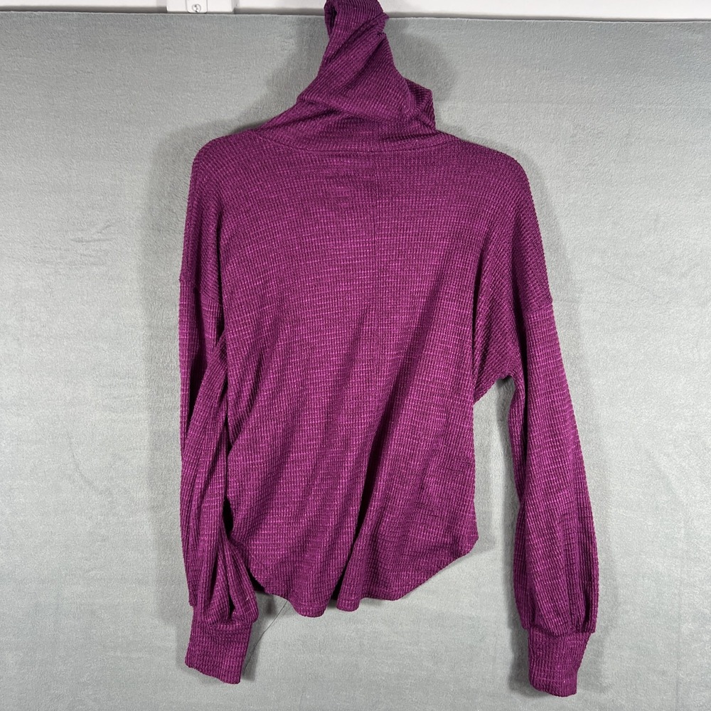 SO Women's Magenta Waffle Knit Hoodie Sweatshirt Pullover Size Large NWT - Picture 4 of 4